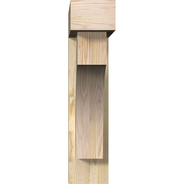 Westlake Block Rough Sawn Bracket W/ Offset Brace, Douglas Fir, 6W X 22D X 26H